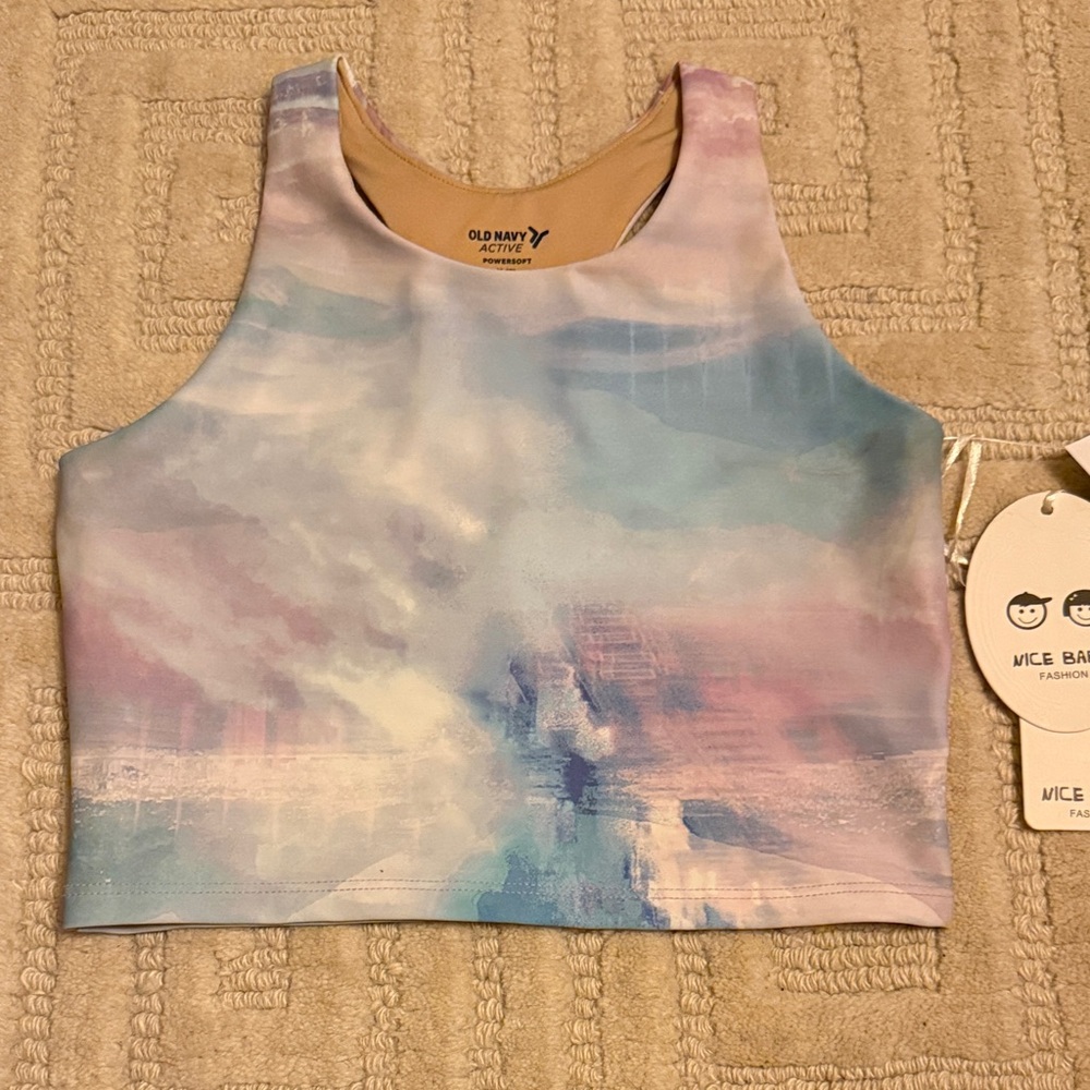 Old Navy Girls Multicolor Pastel Crop Top